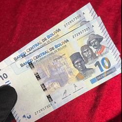 اسکناس 10 بولیویانوس بولیوی
