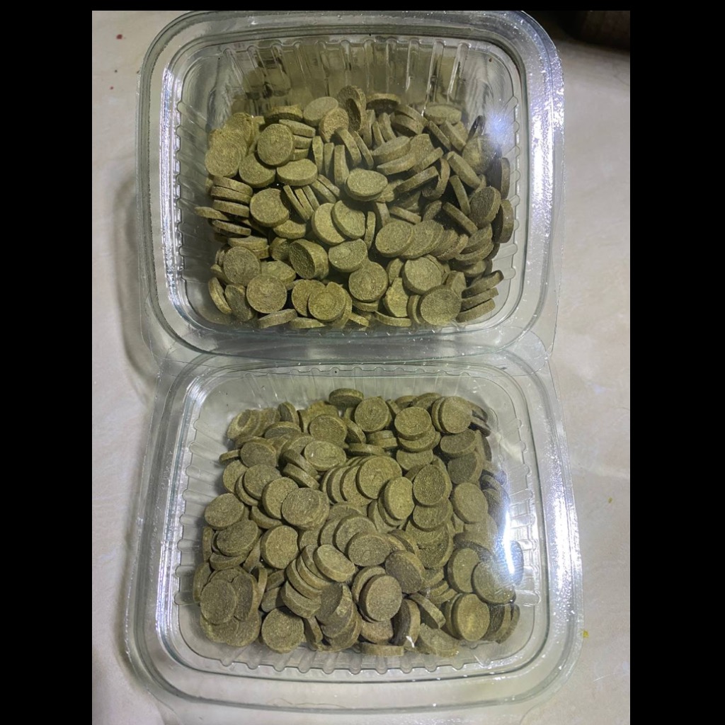 ویفر پروتینه مخصوص ماهی های گیاهخوار در پک های 100 گرمی