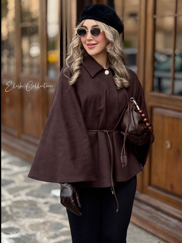 پانچو Ella قهوه ای