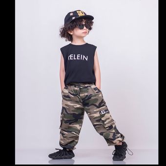 شلوار بگ اسپورت دخترانه و پسرانه مدل چریکی/ سایز 1سال