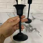 شمعدان فلزی سه عددی مشکی مدل ستا