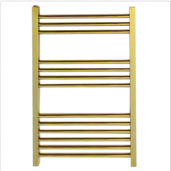 حوله خشک کن رویال استیل مدل لوله ای طلایی براق 75 سانتی متری