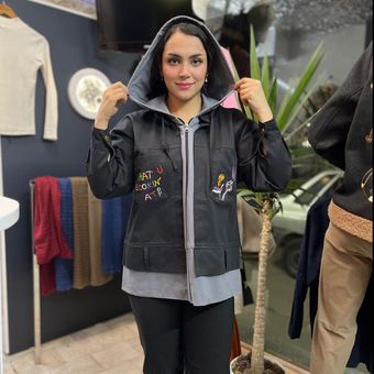 سویشرت کلاه و زیپ دار