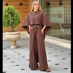 گیسو شنل و شلوار (قهوه ای)
