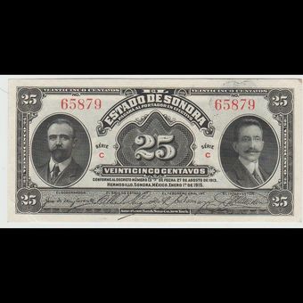 اسکناس 25 سنتاوس مکزیک 1915
