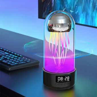 اسپیکر بلوتوثی و چراغ خواب مدل BHSG-02 فانتزی طرح عروس دریایی / قابلیت نمایش ساعت و آلارم