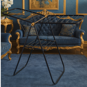 بندرخت فلزی تسمه ای مشکی طلایی یونیک