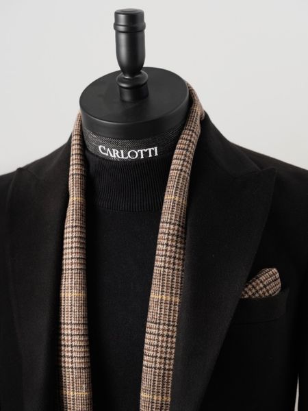 شالگردن و پوشت پشمی چهارخانه کد s225