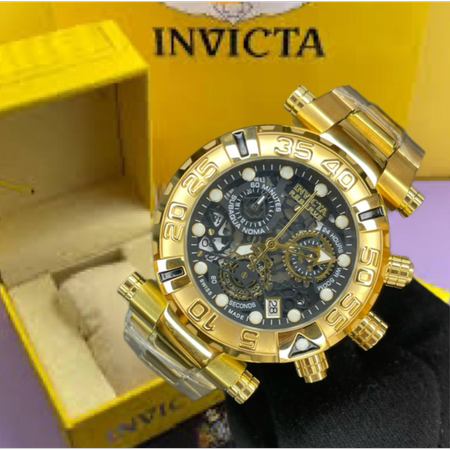 ساعت مچی اینویکتا سوباکو مردانه کرنوگراف طلایی Invicta Subaqua 6532
