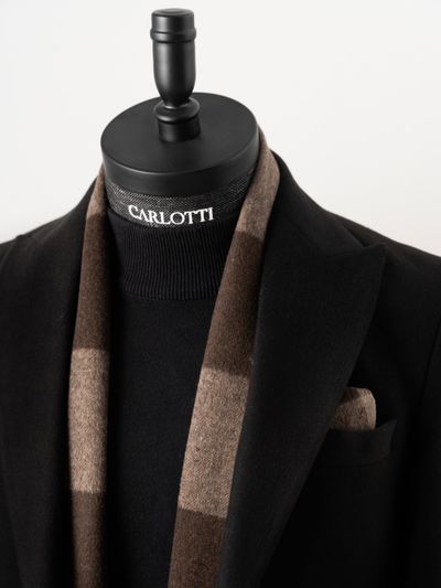 شالگردن و پوشت پشمی چهارخانه کدs230