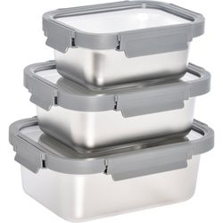 ظرف نگهدارنده یونیک 3عددی درب آکرولیک بدنه استیل