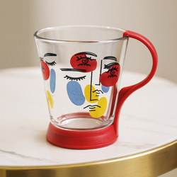 1دست 6 عددی لیوان دسته رنگی 270 میل اوشن Oceania