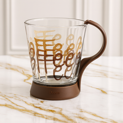 1دست 6 عددی لیوان دسته قهوه ای 270میل اوشن Oceania