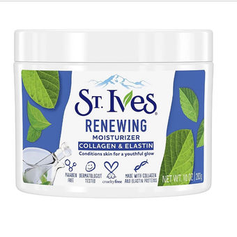 کرم آبرسان و مرطوب کننده کلاژن و الاستین سنت ایوز ST.IVES Renewing حجم 283 گرم
