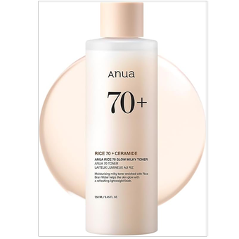 تونر روشن کننده و آبرسان برنج آنوا Anua Rice 70 Glow Milky Toner حجم 250 میلی لیتر