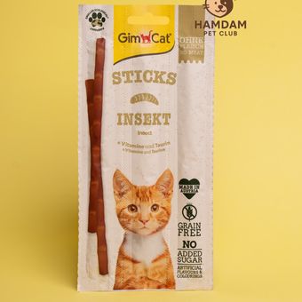 تشویقی استیکی گربه جیم‌کت مدل Sticks Insekt با پروتئین حشرات