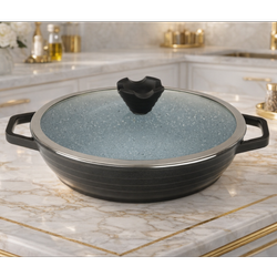 تابه دو دسته سایز 40 دربدار مدل کلاسیک خطی عروس