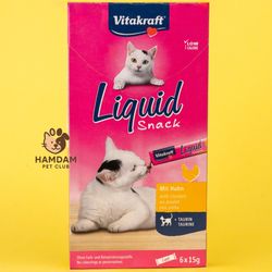 تشویقی مایع گربه ویتاکرافت مدل Liquid Snack با طعم مرغ(1 عددی)