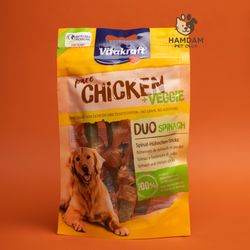 تشویقی سگ ویتاکرافت مدل Pure Chicken Duo Spinach با طعم مرغ و اسفناج 80 گرمی