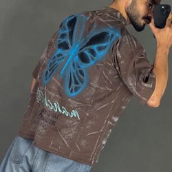 تیشرت butterfly قهوه ای