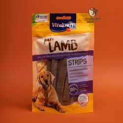 تشویقی سگ ویتاکرافت مدل Pure Lamb Strips با طعم گوشت بره 80 گرمی