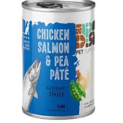کنسرو گربه دی پی اس سوپر پرمیوم پته 430 گرمی مرغ و سالمون و نخودفرنگی