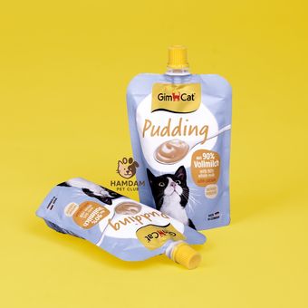 پودینگ گربه جیم کت GimCat Pudding – تهیه شده از 90٪ شیر کامل با کلسیم 150 گرمی