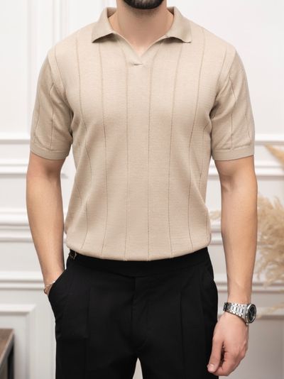 پولوشرت راه راه کرم sh307