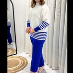 ست بلوزشلوار راه راه