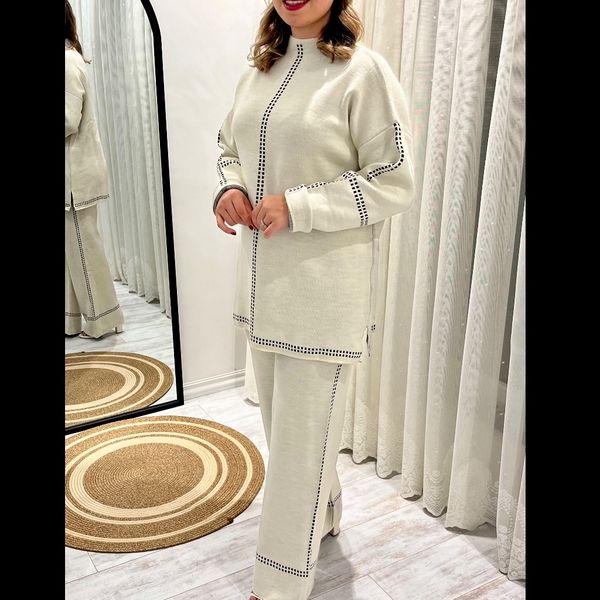 ست بلوزشلوار خط دار