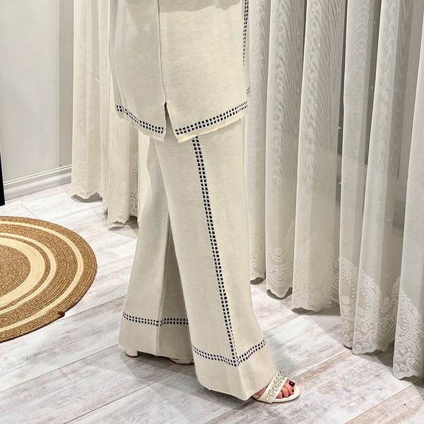 ست بلوزشلوار خط دار