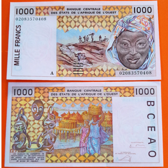 اسکناس 1000 فرانک ساحل عاج