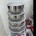 ظروف درب دار استیل 5 تکه