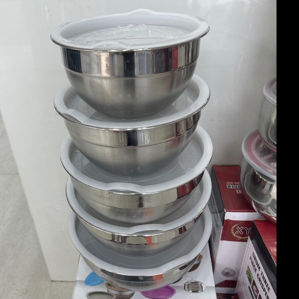 ظروف درب دار استیل 5 تکه