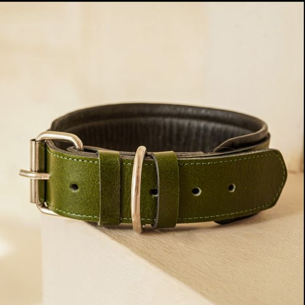 قلاده چرم طبیعی مدل LEDA