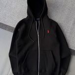 هودی زیپ‌دار مردانه Polo Ralph Lauren کلاه‌دار ساده