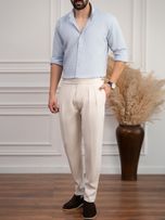 شلوار لینن دوسگک کرم نچرال p275
