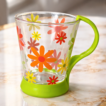 1دست 6 عددی لیوان دسته سبز 270میل اوشن Oceania