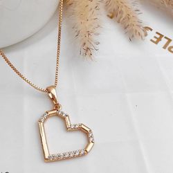 پلاک قلب نگین دار