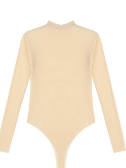 بادی حریر رنگ بدن یقه ایستاده