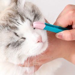 تمیزکننده و شانه کوچک دورچشم و گوش سگ و گربه