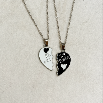 گردنبند ست مدل قلب (جفت)