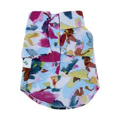 لباس سگ و گربه مدل آستین‌دار طرح هاوایی آبرنگی چندرنگ