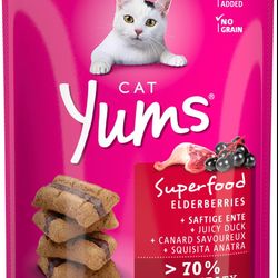 تشویقی گربه ویتاکرفت Vitakraft Cat Yums Superfood با اردک و آقطی (Duck & Elderberries)