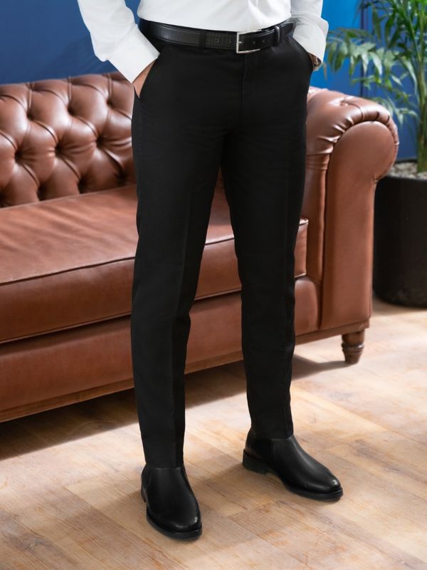 شلوار ساده فاستونی مشکی p108