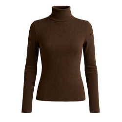 بلوز آستین بلند زنانه پپا مدل Turtleneck رنگ  قهوه ای
