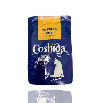 غذای گربه کوشیدا با گوشت بوقلمون و بره در سس