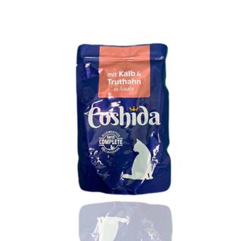 غذای گربه کوشیدا با گوشت گوساله و بوقلمون در سس