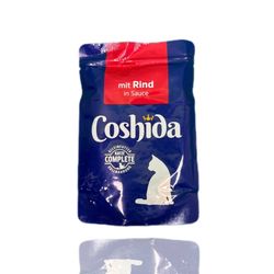 غذای گربه کوشیدا با گوشت گاو در سس