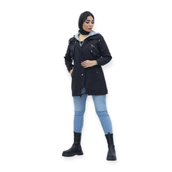 بارانی کلاه دورس جلیقه دار ( کد 1208 )